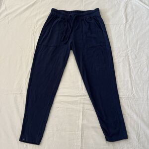 Barefoot Dreams Malibu Collection Sweatpants Navy Blue Women’s S Soft Cotton